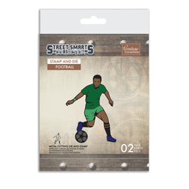 Street Smarts Collection - Stamp & Die - Football - 50mm x 50mm | 1.9 x 1.9in