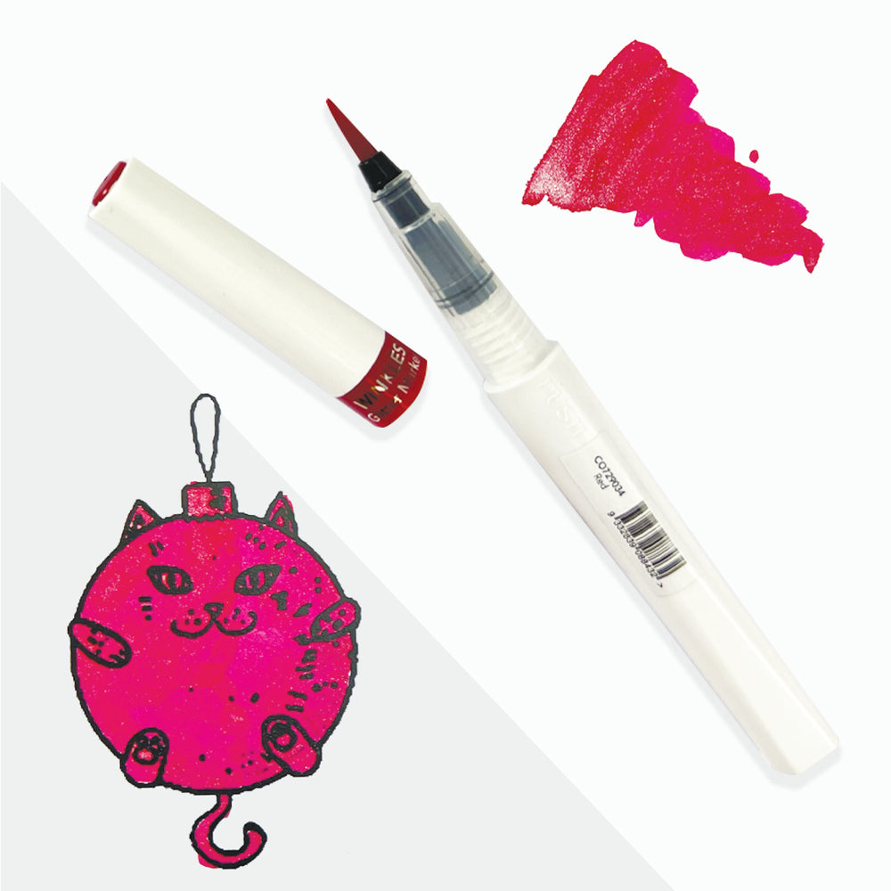 Winkles Glitter Brush Marker FUCHSIA PINK