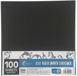 CC 12x12in Black Smooth Cardstock - 300gsm - 100 sheets