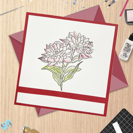 LetterPress Metal Impression Plate - 2 - Best Wishes Floral