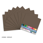 CC Textured Cardstock - 12x12 - Chocolate (216gsm) - 10 Sheets