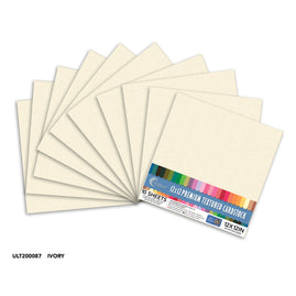 CC Textured Cardstock - 12x12 - Ivory (216gsm) - 10 Sheets