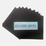 Smooth Black Cardstock (10pk) - 304.8 x 304.8mm | 12 x 12in - 216gsm