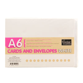 CC WHITE A6 Card + Envelope Pack - 50 Sets (50+50)