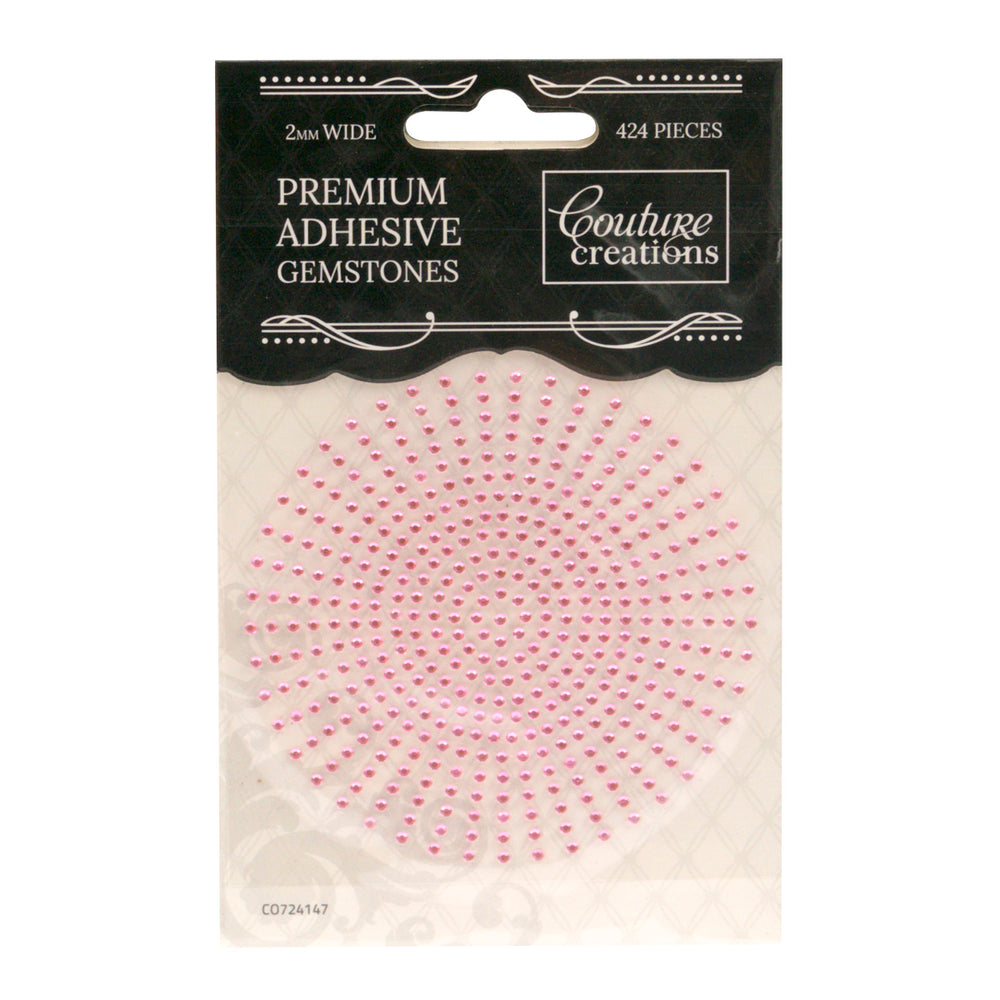 CC Gemstones 2mm Adhesive - Pink Lace 424pce