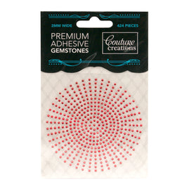 CC Gemstones 2mm Adhesive- Maraschino Red 424pce