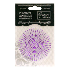 CC Gemstones 2mm Adhesive - Amethyst Purple 424pce