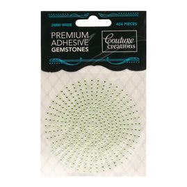 CC Gemstones 2MM Adhesive - Celadon Green 424pce