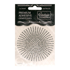 CC Gemstones 2mm Adhesive - Onyx Black 424pce