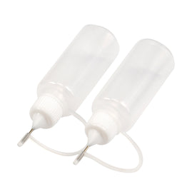 Applicator Bottles - 20ml with rustproof precision tip and cover (2pc)