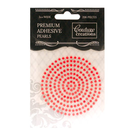 CC Pearls 3mm Adhesive - Radiant Red 206pce