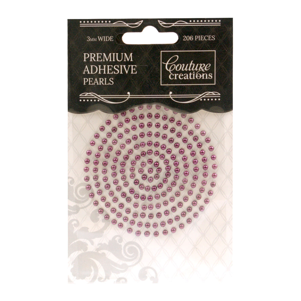 CC Pearls 3mm Adhesive - Perfect Plum 206pce