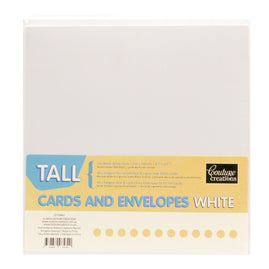 Card + Envelope Set - White Tall (50 Sets)
