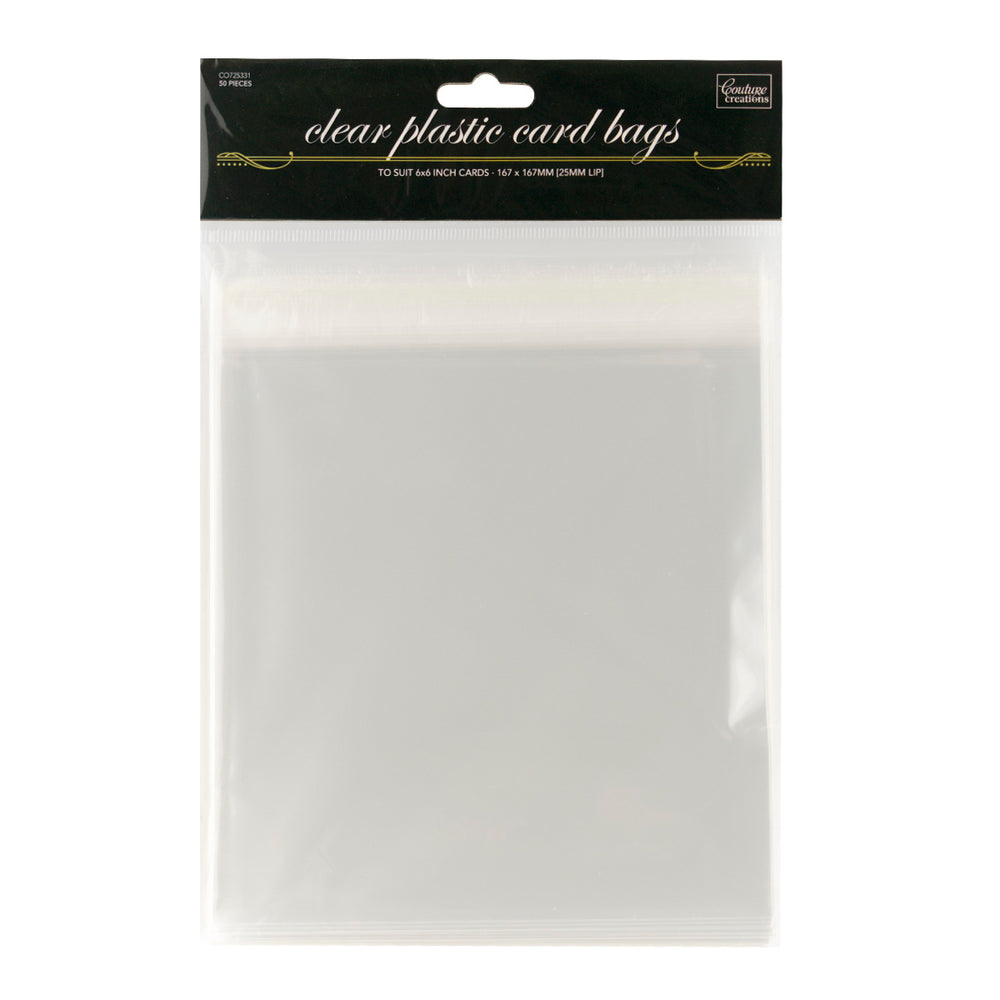 Peel n Seal Clear Card Bags Pk50 6"x 6"