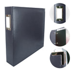 CC Faux Leather 12X12 3D Ring Album DARK BLUE