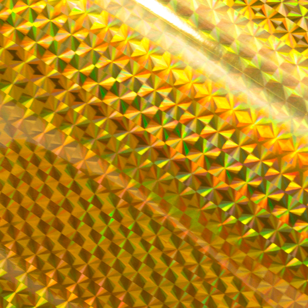 Foil - Gold (Iridescent Square Pattern) - Heat activated