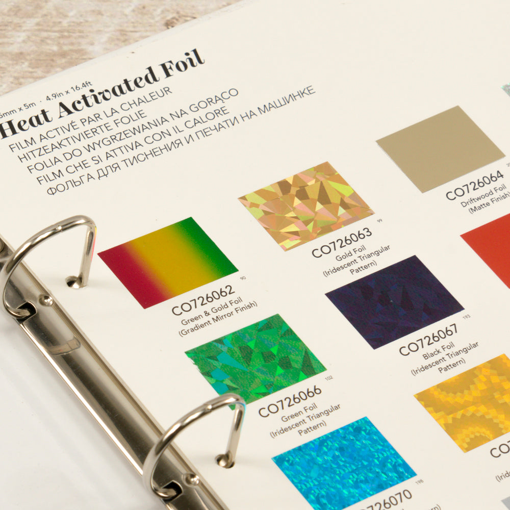 GoPress & Foil Machine - Heat Activated Foil Swatch Book
