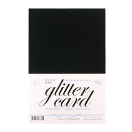 A4 Glitter Card 10 sheets per pack 250gsm - Black