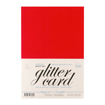 A4 Glitter Card 10 sheets per pack 250gsm - Bright Red
