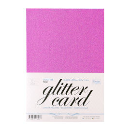 A4 Glitter Card 10 sheets per pack 250gsm - Pink
