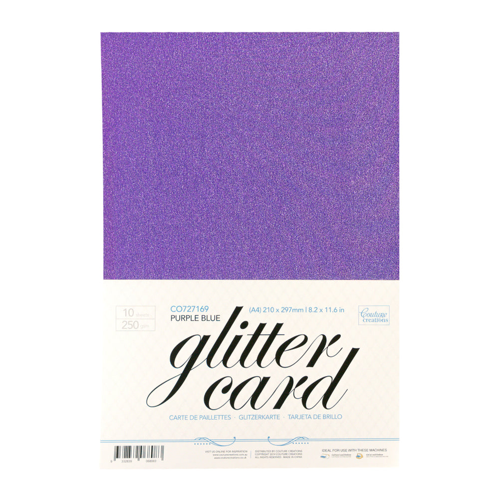 A4 Glitter Card 10 sheets per pack 250gsm - Purple