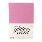 A4 Glitter Card 10 sheets per pack 250gsm - Baby Pink
