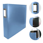 CC Faux Leather 12X12 3D Ring Album COUNTRY BLUE