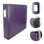 CC Faux Leather 12X12 3D Ring Album GRAPE SODA PURPLE