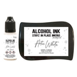 Arctic White Pearlescent Alcohol Ink Pad with 12ml reinker