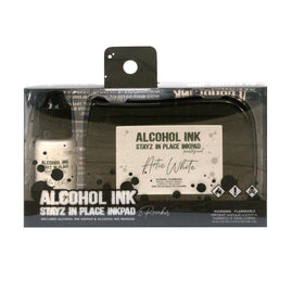 Arctic White Pearlescent Alcohol Ink Pad with 12ml reinker