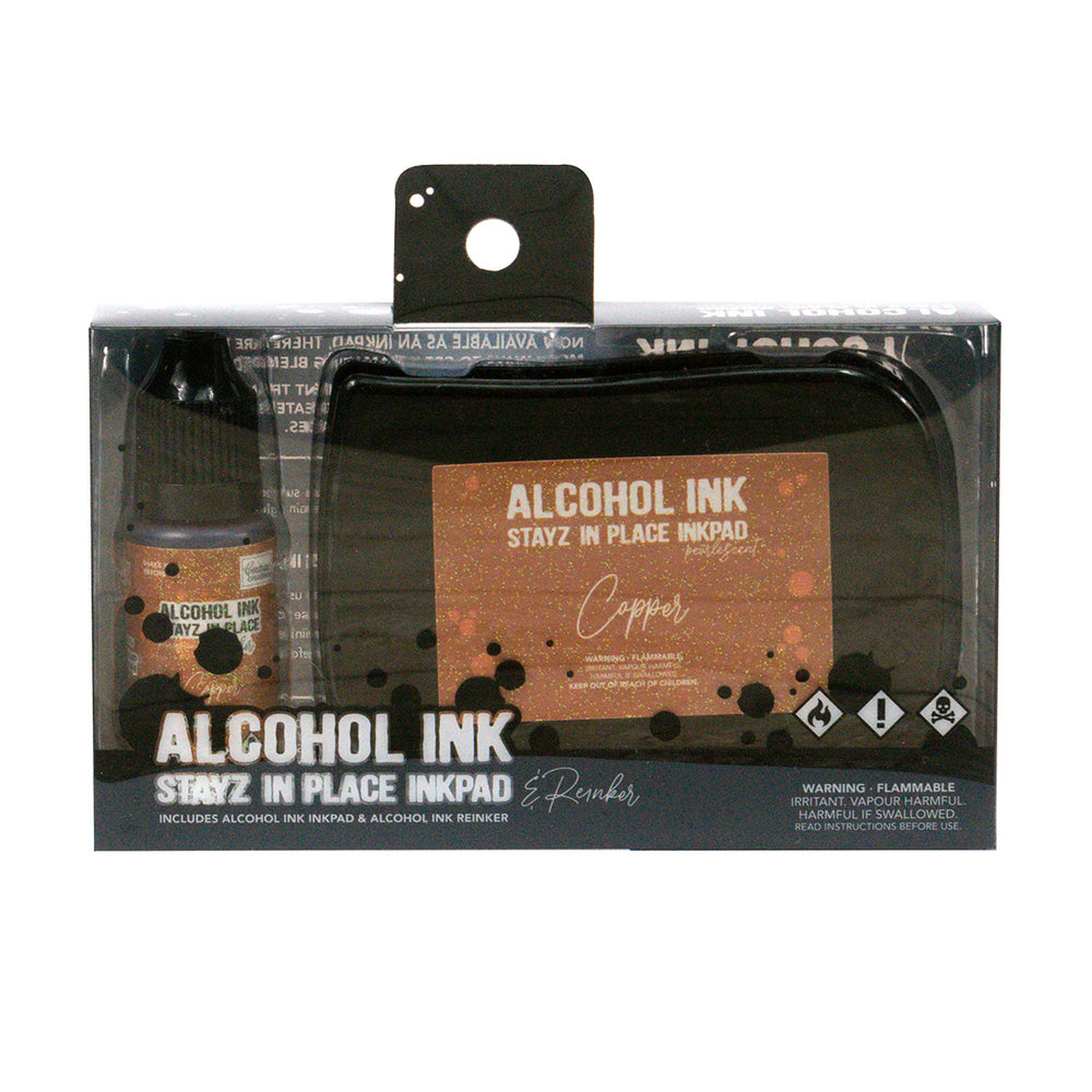 Copper Pearlescent Alcohol Ink Pad with 12ml reinker