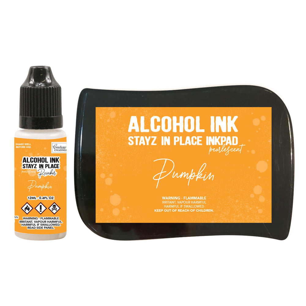 Pumpkin Pearlescent Alcohol Ink Pad with 12ml reinker