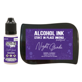 Night Shade Pearlescent Alcohol Ink Pad with 12ml reinker