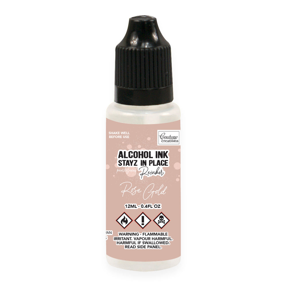 Rose Gold Pearlescent Stayz in Place Alcohol Ink Pad Reinker