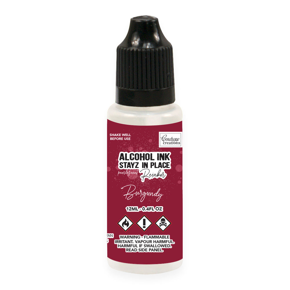 Burgundy Pearlescent Stayz in Place Alcohol Ink Pad Reinker