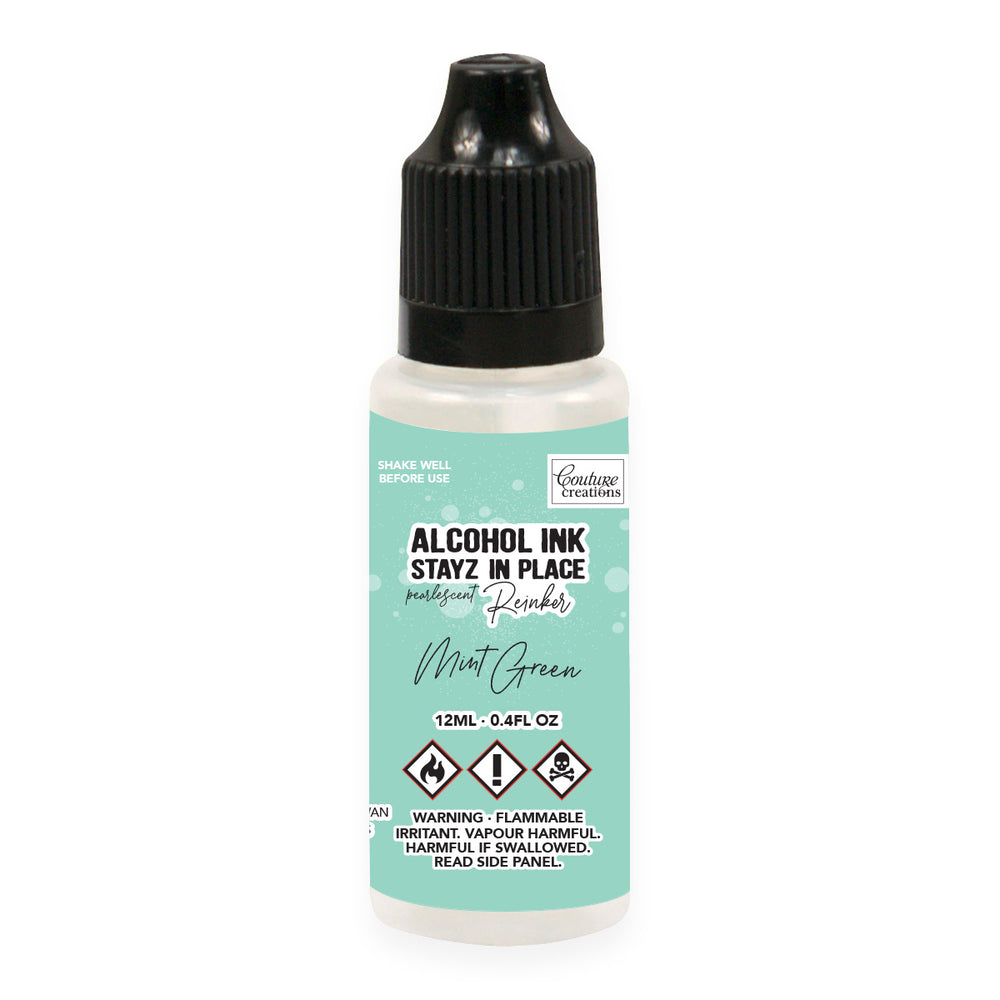 Mint Green Pearlescent Stayz in Place Alcohol Ink Pad Reinker