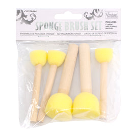 Sponge Brush Set (2 Large, 3 Small)