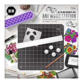 Mat - All-in-One Magnetic Art Work Station (includes metal surface, ruler and 4 magnets)