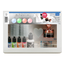 Alcohol Ink - Fluro Starter Kit - 4 inks, blending sol, applicator tool + more