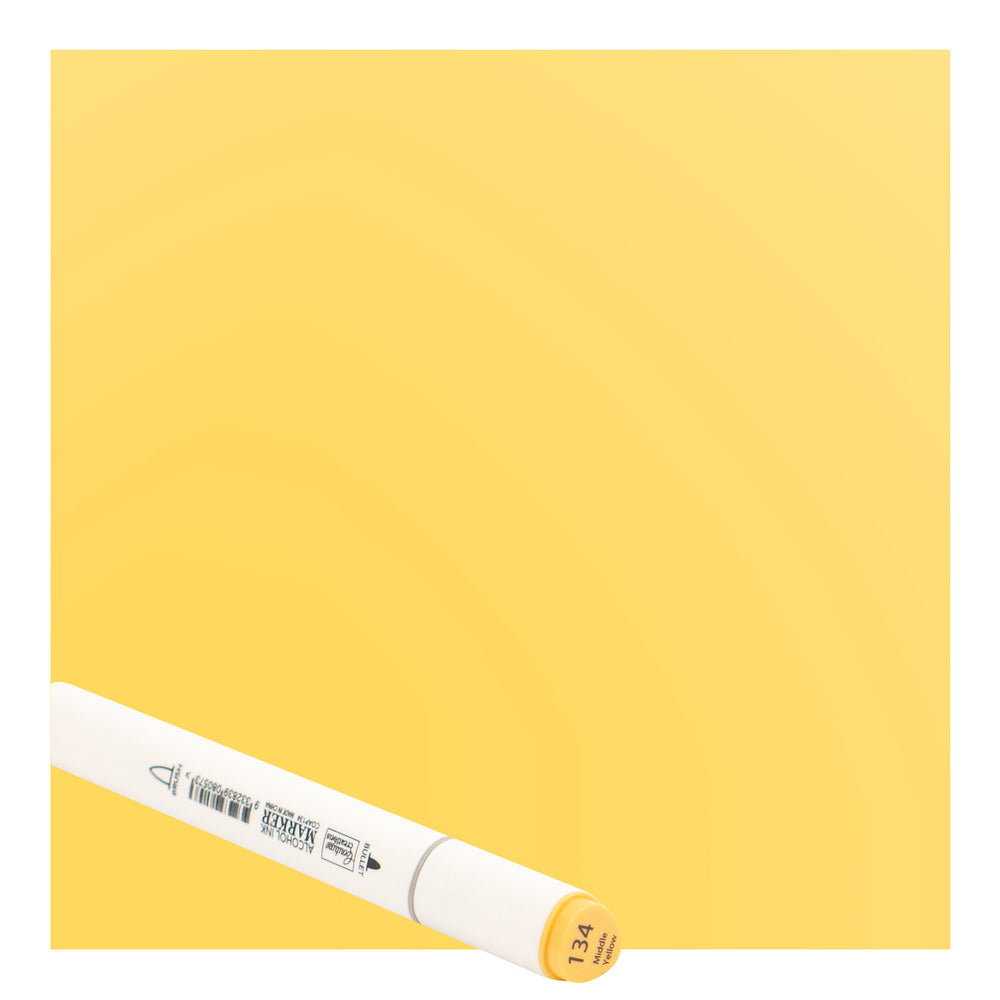 Middle Yellow Twin Tip Alcohol Ink Marker