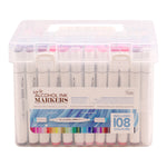 Twin Tip Alcohol Ink Marker Case with Includes 108 Markers