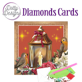 x Diamond Cards - Christmas Lantern (140 x 140mm | 5.5 x 5.5in)