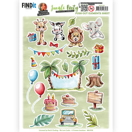 3D Push Out - Yvonne Creations - Jungle Party - Small Elements - B