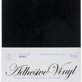 xx A4 Adhesive Vinyl 10 sheets per pack - BLACK
