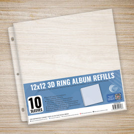 CC 12X12 3D Ring Album Refills -12x12 Pk10