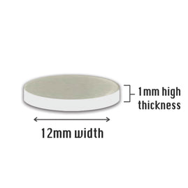 Double Sided Adhesive Foam Dots - 12mm 1mm high 1mm thick - 224 pcs
