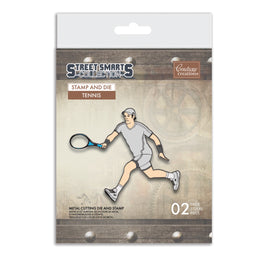 Street Smarts Collection - Stamp & Die - Tennis - 50mm x 50mm | 1.9 x 1.9in