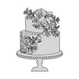 Vintage Tea Collection - Stamp - Floral Cake - 88.9 x 114.3 | 3.5 x 4.5IN