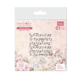 Vintage Tea Collection - Stamp - Musical Notes - 101.6 x 101.6MM | 4x 4IN