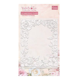 Vintage Tea Collection - 3D Embossing Folder - Assorted Flowers - 128 x 177.8MM | 5 x 7IN
